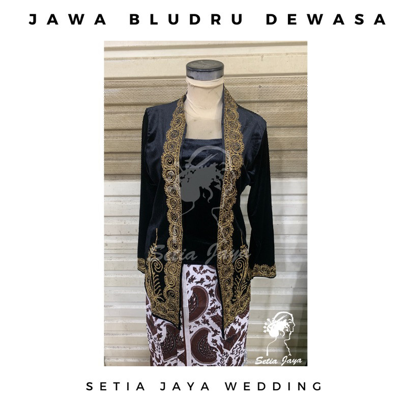 Baju Ja Bludru/ Kebaya Bludru Kutubaru Hitam