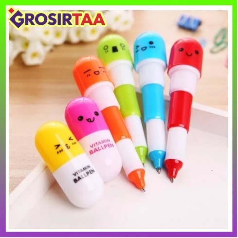 

COD MAKASSAR Pulpen Kapsul Vitamin Tablet Pena Vitamin Ballpen Obat Kapsul Unik Makassar GROSIRTAA