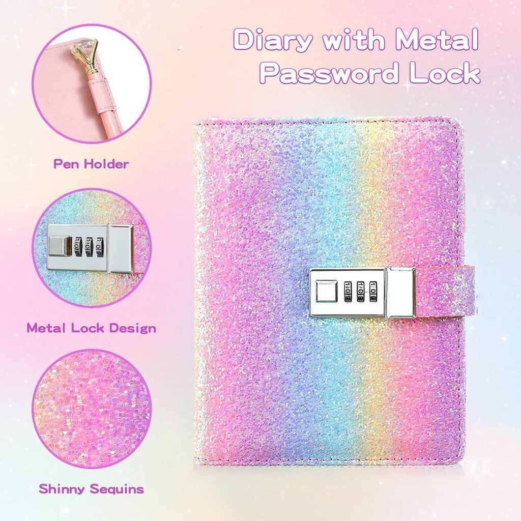 

EMYOFFCSTR JIALILI Buku Diary Notebook Catatan Jurnal B6 256 Halaman with Lock - F-5