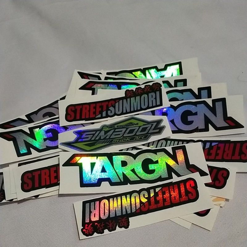 

stiker TARGN STREETSUNMORI hologram cutting