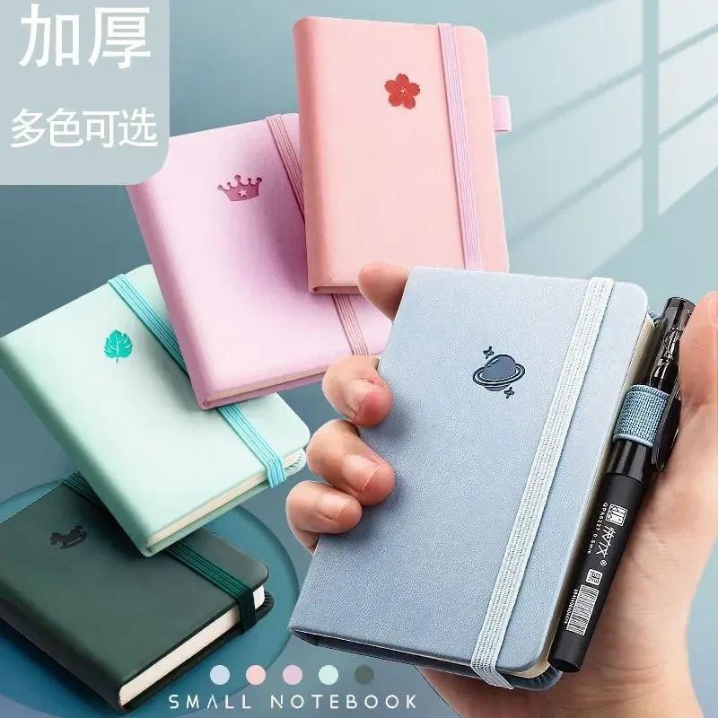 

Mini A7 Pocket Notebook Handmade Leather 100Sheets Notepad Portable Travel Diary Planner Schedule Kawaii School Office Supplies