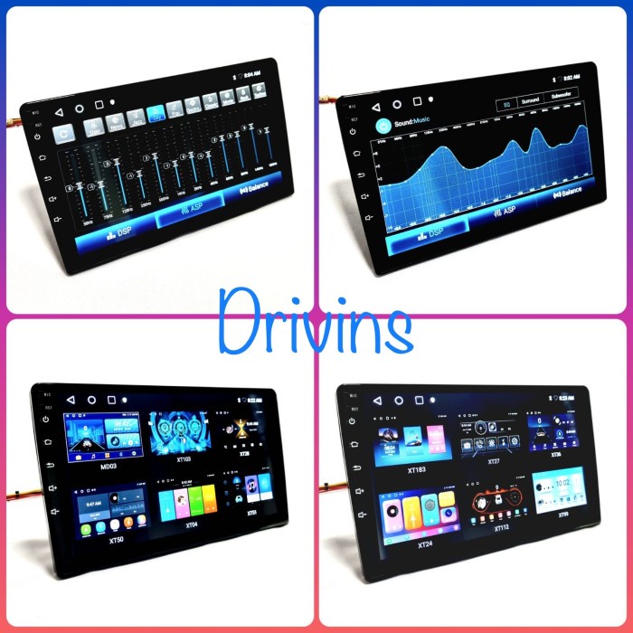 HEAD UNIT DOUBLE DIN ANDROID PCX 9"/10"INCH RAM 2GB+32GB DSP UNIVERSAL - 9" INCH