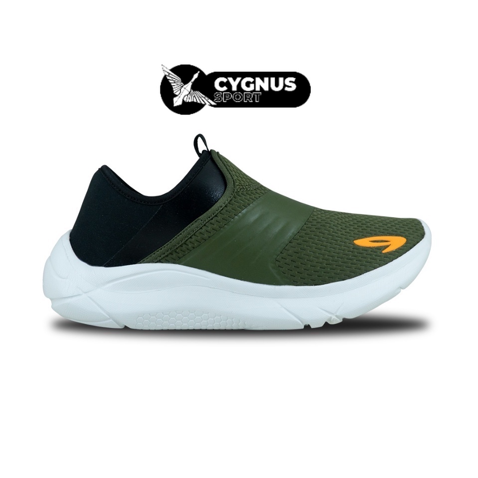 910 Nineten  - Osaka Arch FIX HIJAU-OLIVE/HITAM/PUTIH Sepatu Lari