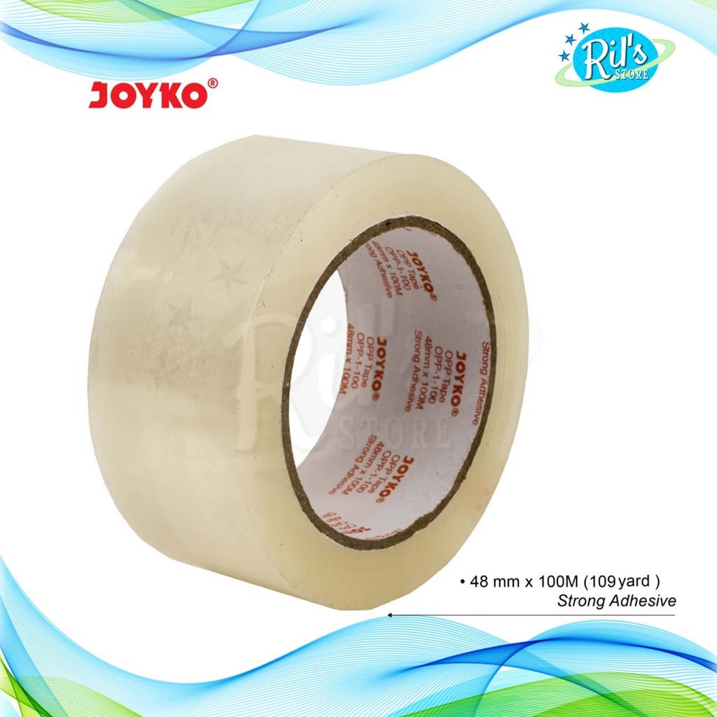 

Lakban Bening Lakban Coklat Joyko 48 mm x 100 M ( 109 yard ) / Opp Tape Bening / OPP Seal Coklat 2 Inch