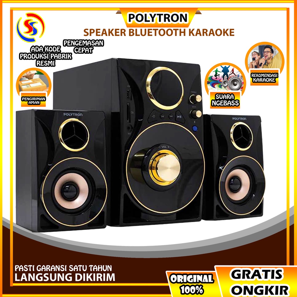 SPEAKER POLYTRON SPEAKER BLUETOOTH SPEAKER BLUETOOTH BASS PMA 9310 BT /RINREI 878D GARANSI RESMI