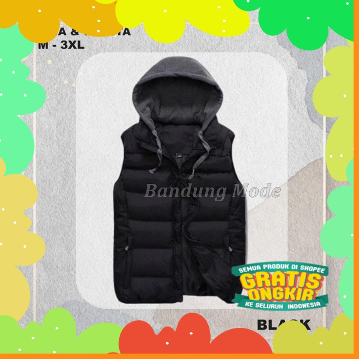 ROMPI VEST HOODIE WINDPROOF / JAKET MOTOR PARASUT LENGAN BUNTUNG / BODYVEST SLEVELESS PRIA WANITA/ N