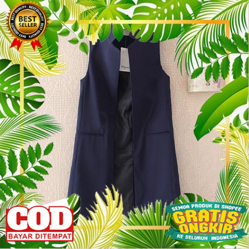 PAKAIAN BLAZER MODEL TERKINI MURAH /Rompi wanita terbaru vest blazer kekinian tanpa lengan