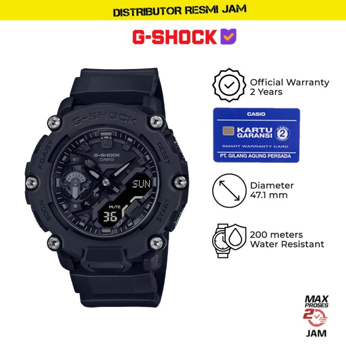 GShock GA-2200BB-1ADR GA-2200 GA2200BB GA2200 Garansi Resmi 2 Tahun