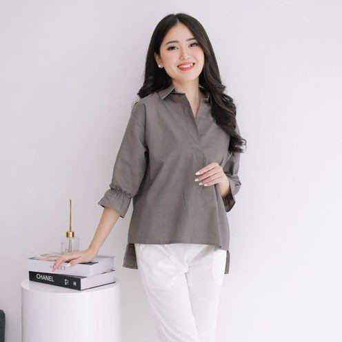 ✨LARIS✨-Blouse Wanita / Big Size / Atasan Wanita - Putih, XL