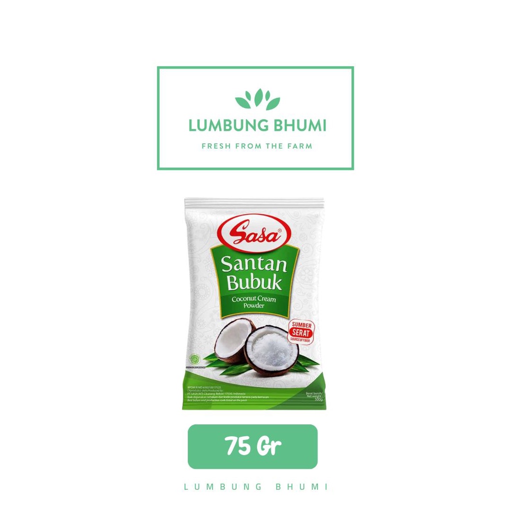 

Santan Bubuk Sasa 75 Gr 1 Pcs - Lumbung Bhumi