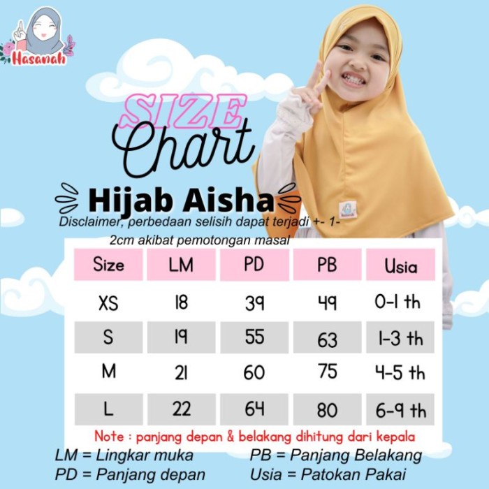 ✨LARIS✨ -Jilbab anak aisha hijab syar'i jersey premium original hasanah - Mustard, XS