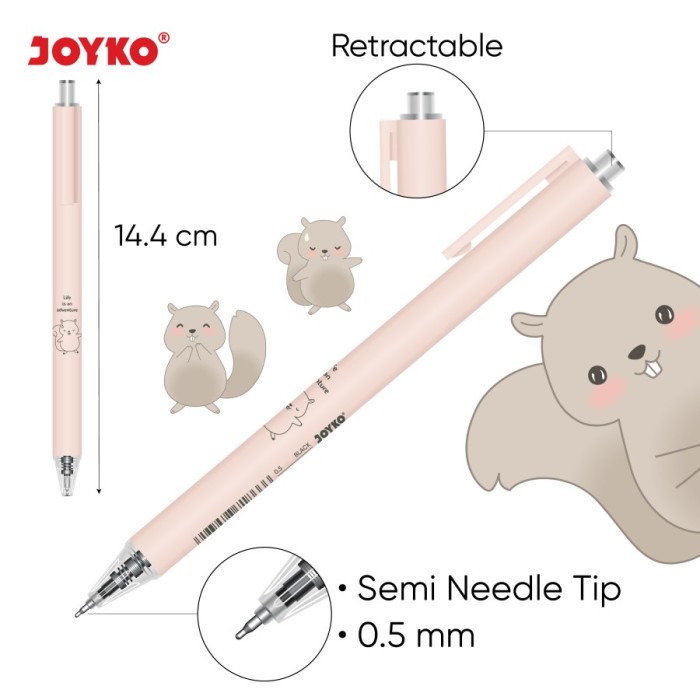 

Pena Jel Joyko Gel Pen GP-373 0.5mm Tinta Hitam (Satuan)
