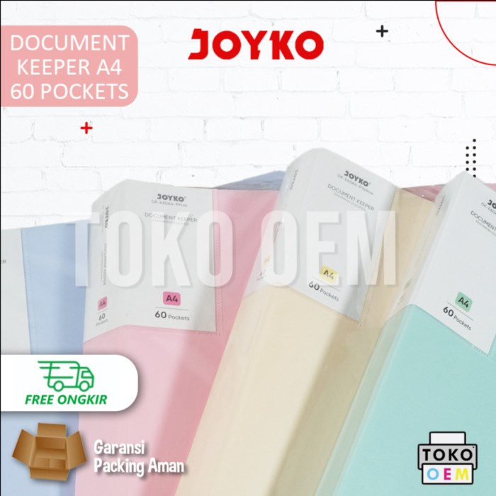 

JOYKO DOCUMENT KEEPER A4 60 POCKET CLEAR HOLDER MAP FILE DOKUMEN SURAT - PASTEL YELLOW