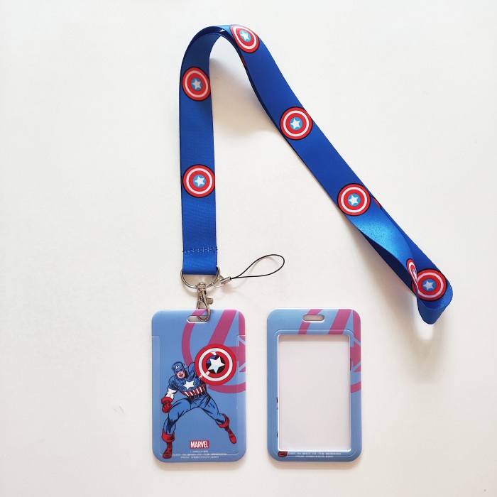 

[KSG-97] ID Card Holder Name Tag Lanyard / Kalung Kartu Superhero Marvel - Capt America 2