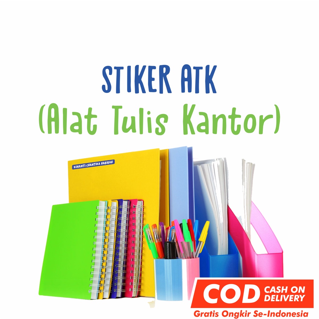 

Stiker Label ATK, Label ATK, Pensil, Pulpen, Buku, SEKOLAH dll. 1 Set // Waterproof // STIKERKAIN