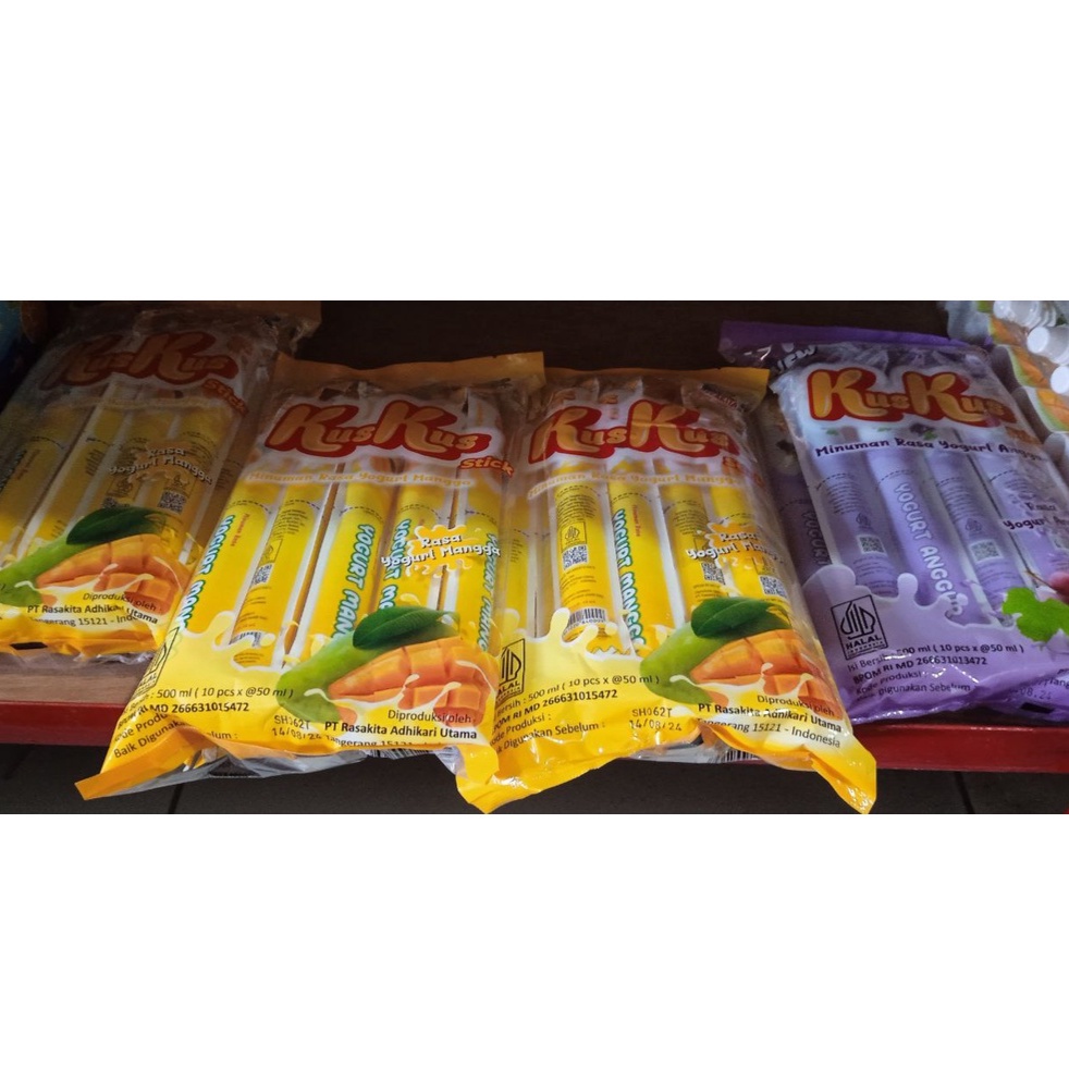 

KUSKUS STICK MINUMAN RASA YOGURT 1 PACK ISI 10 PCS x @50 ML ORIGINAL