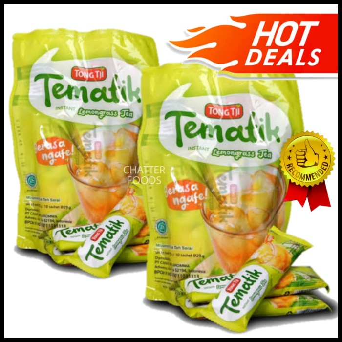 

✨PROMO✨ -Tong Tji Tematik Lemongrass Tea Pouch 10saset/Teh Lemon Grass TongTji