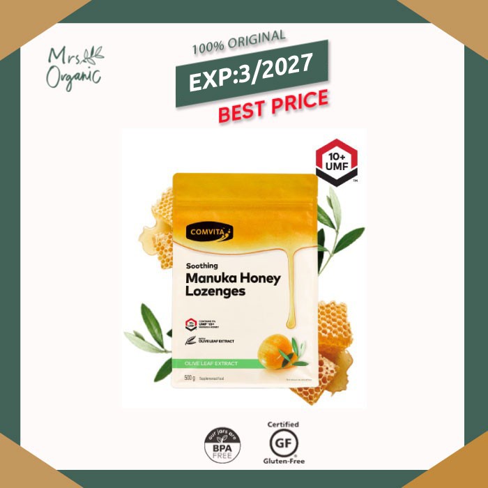 

✨PROMO✨ -COMVITA Manuka Honey Lozenges Olive Leaf - permen sakit tenggorokan