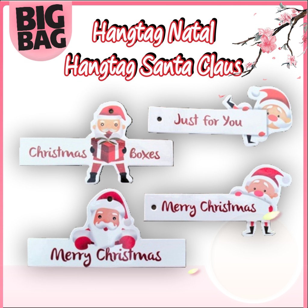 

Hang Tag Natal Santa / per buah Desain Free