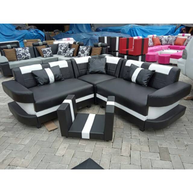 Sofa L Sudut Monaco + Meja,(Promo Harga)