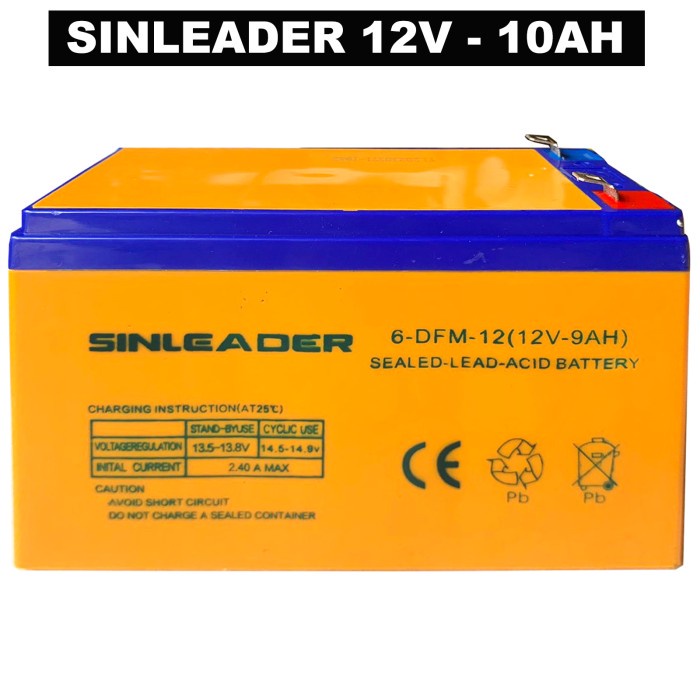 Baterai Sprayer Elektrik 12 volt 10 ah - Sinleader Baterai 12v 10ah - SINLEADER