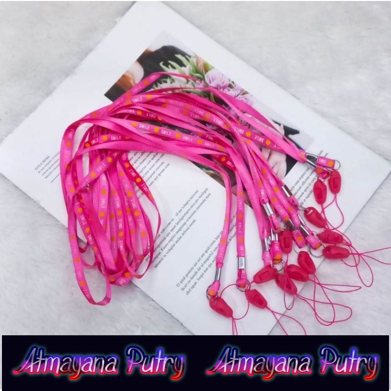 

Lanyard tali gantungan pink harga murah free O ring