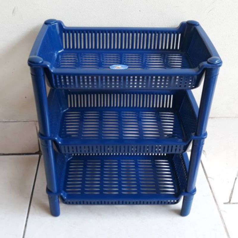Rak bumbu plastik 3 susun serbaguna/rak dapur serbaguna/rak bumbu plastik kecil