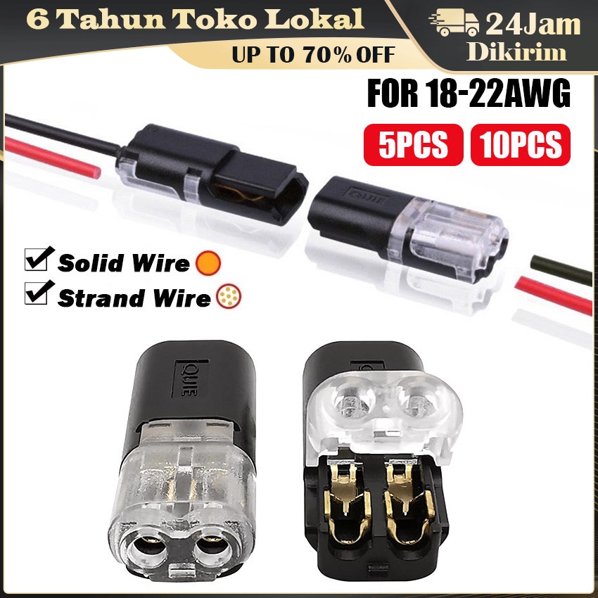 Konektor Kabel Listrik 2 Pin Pluggable Untuk Kabel Kawat