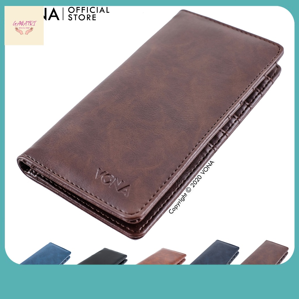 Tas Terbaru / VONA Dompet Panjang Pria Wanita Kulit PU - HUNTER