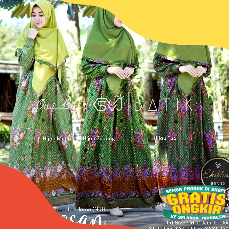 [Fご11 A) BAJU GAMIS MUSLIMAT NU TERBARU 2023 READY STOK M L XL XXL XXXL  GAMIS FATAYAT SERAGAM UMROH