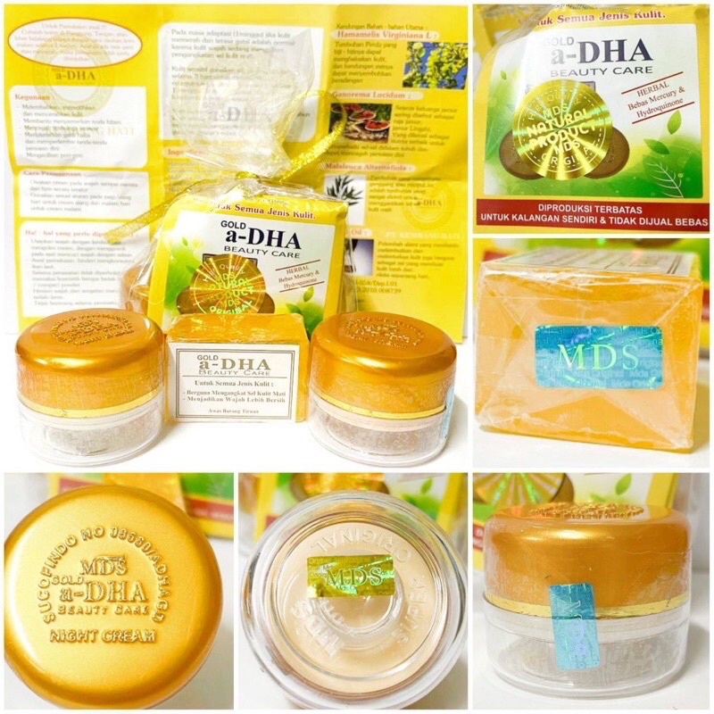 Cream ADHA GOLD MDS ORIGINAL TUTUP TIMBUL  / Cream A-DHA Gold original Cream DHA Gold Emboss Origina