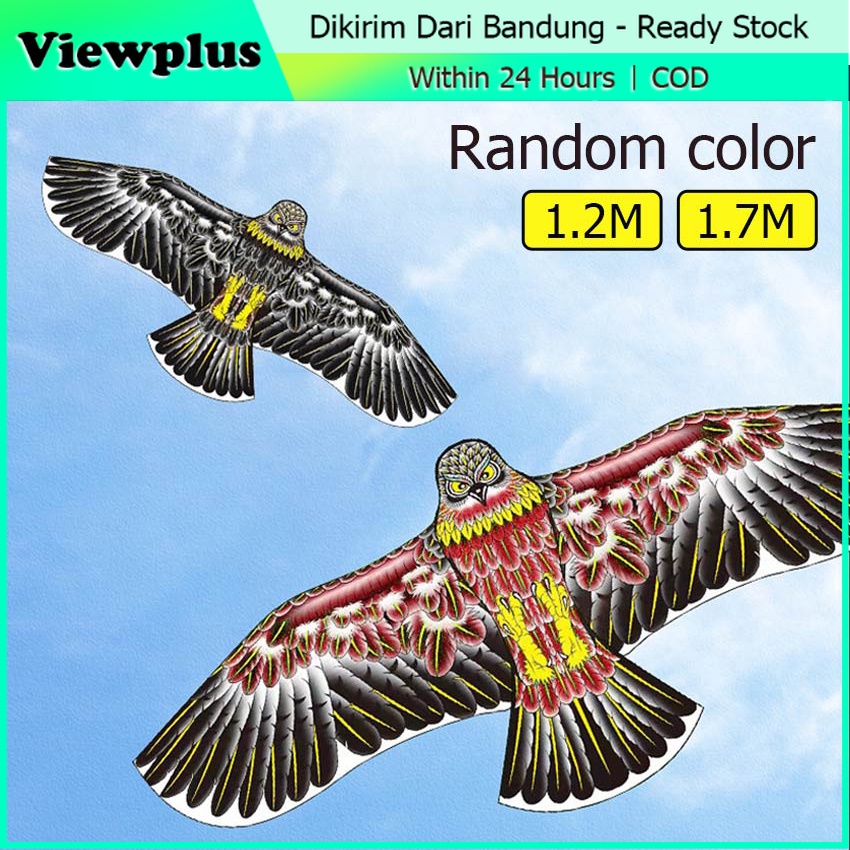 Layangan Elang Jumbo Lukis Kain Layang Elang Mainan Layangan 1.2/1.7M / Layangan Motif Elang Lebar 1