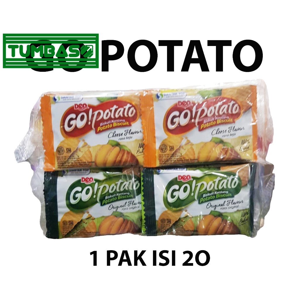 

Tumbaso GO POTATO BISKUIT KENTANG 1 PACK ISI 20