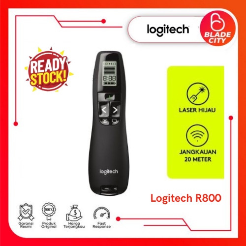Pointer Presentasi Logitech Wireless R800 Laser Hijau Original