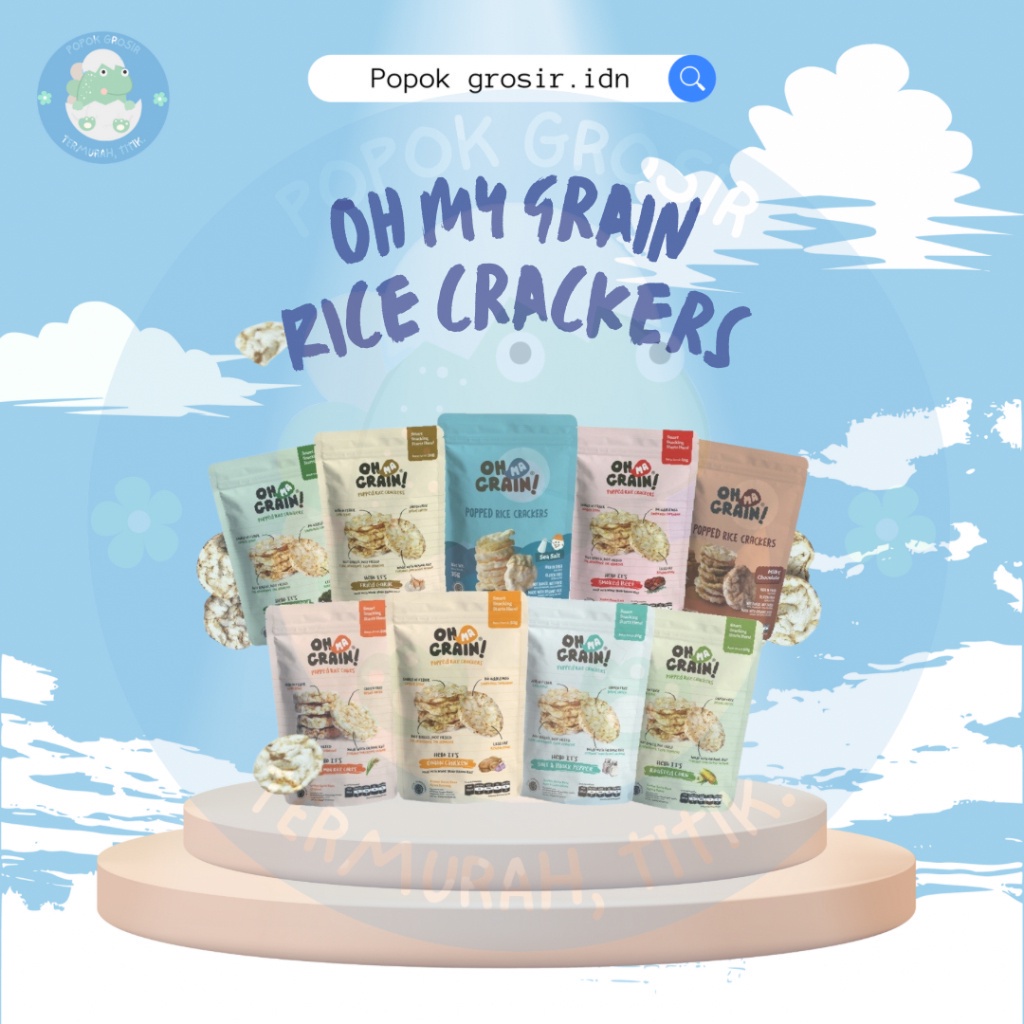 

₊˚✶POSIR₊˚✶ Oh Ma Grain Popped Rice Crackers / Snack Crackers Beras Sehat Diet