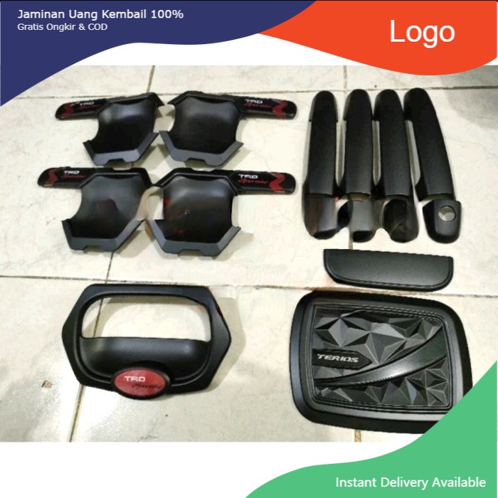 Paket handle+outer+tank cover hitam doff Terios lama 2007 - 2017. Aksesoris mobil