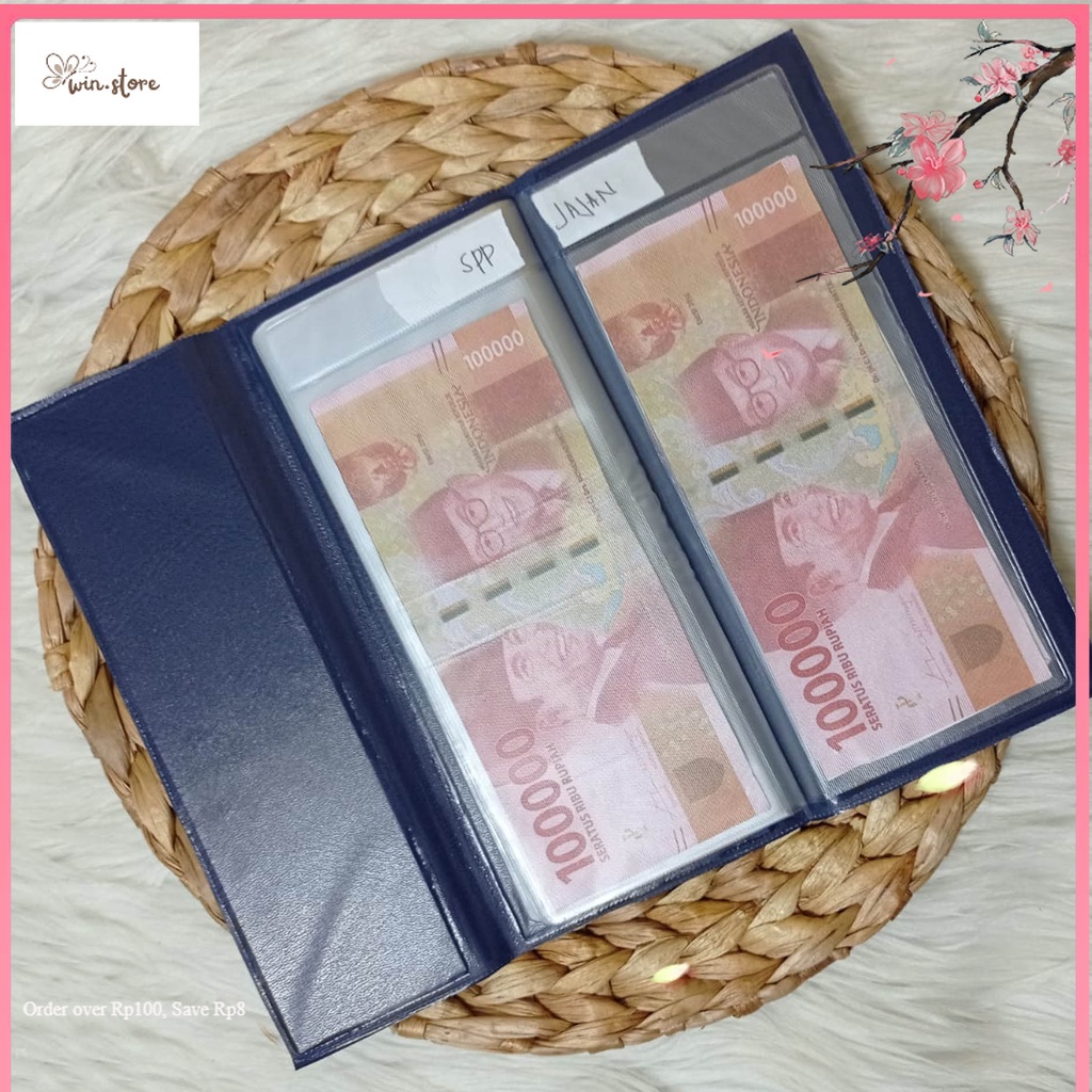 Tas Wanita Kekinian / Dompet Disiplin Polos Mini 32 Slot Uang/Dompet Wallet Displin Pintar Pengatur 