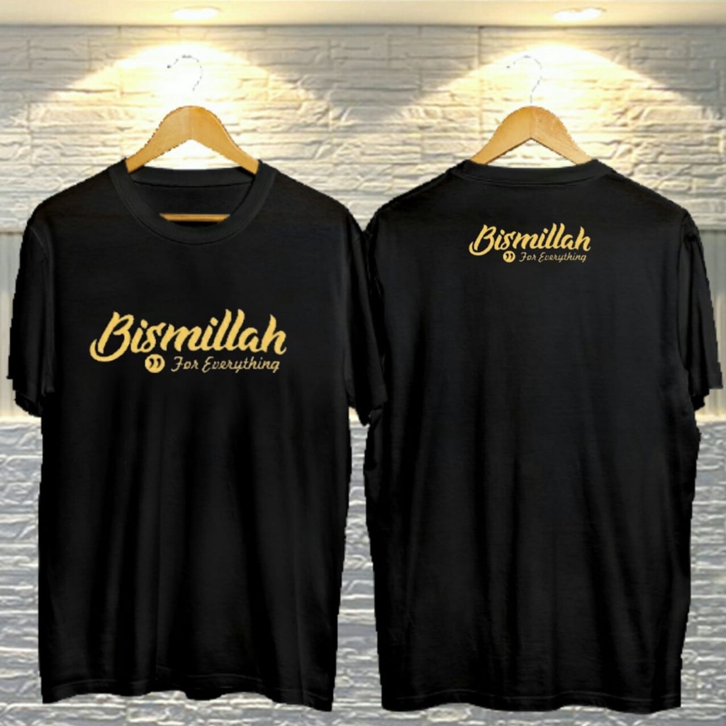 KAOS TSHITR BAJU DISTRO ISLAMI BISMILLAH SIMPLE