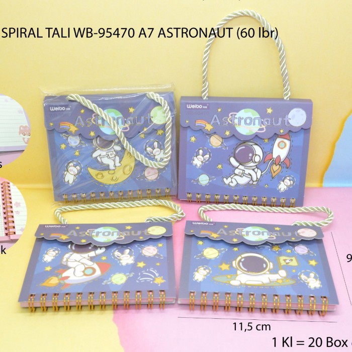 

memo ring spiral tali motif astronot satuan