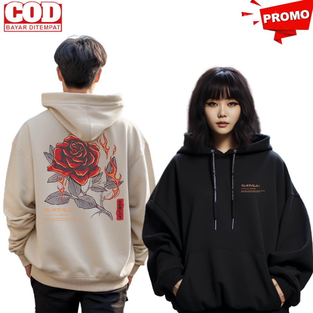 PROMO COD HOODIE DISTRO HOODIE FLOWER ROSE HOODIE KEREN KEKINIAN BUNGA MAWAR ROSE FLOWER HOODIE HUDI