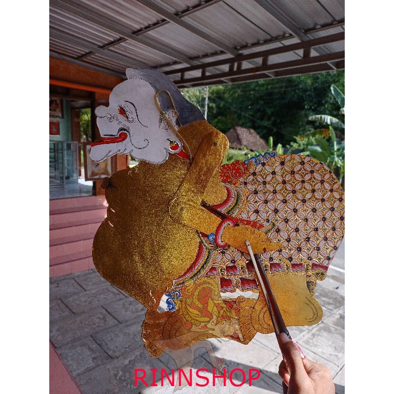 wayang kulit semar alusan / kulit asli / cod / wayang murah