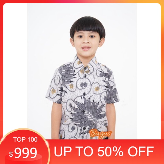 Baju  batik anak laki-laki lengan pendek kekinian/Kondangan nikahan resepsi