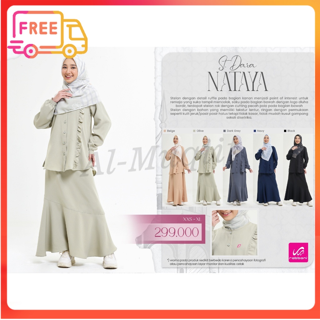 DISKON RABBANI ORI Rabbani Dluha Set Tunik Rok - St. Dara Nataya Al-Muqiit.Shop