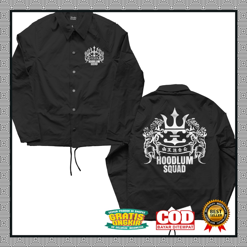 Jaket Coach Cobra Hodlum Squad  high and low SWORD// JAKET COACH / JAKET MUSIM HUJAN / JAKET PRIA / 