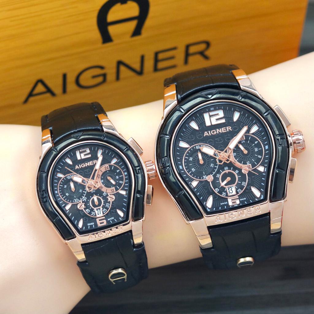 【COD】 Jam Tangan Aigner Pasangan / Jam Aigner Cewe Cowo Couple / Jam Aigner Grand AAA / Jam Tangan C