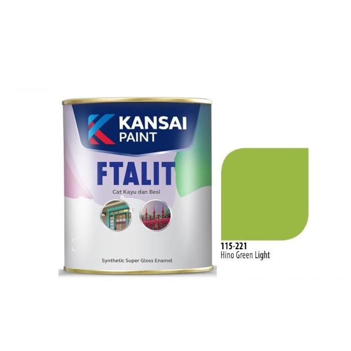 Cat Ftalit 221 Hino Green Kansai 1 Ltr / Cat Kayu & Besi / Cat Hijau
