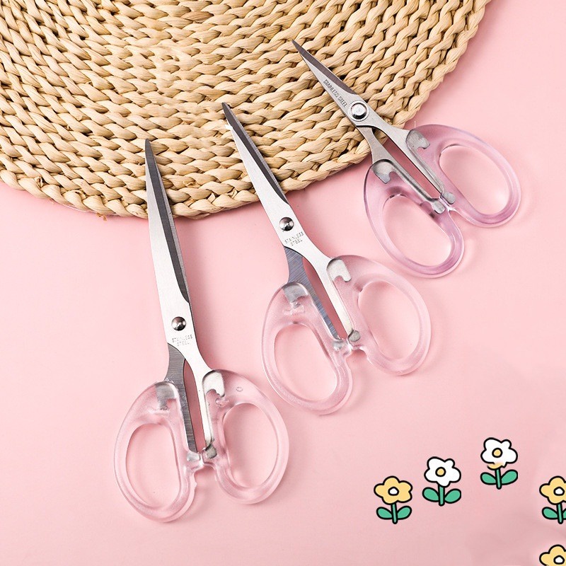 

SEMPURNA1688 - Gunting kertas transparan/Gunting Kertas Aesthetic Transparan Scissors Scrapbook