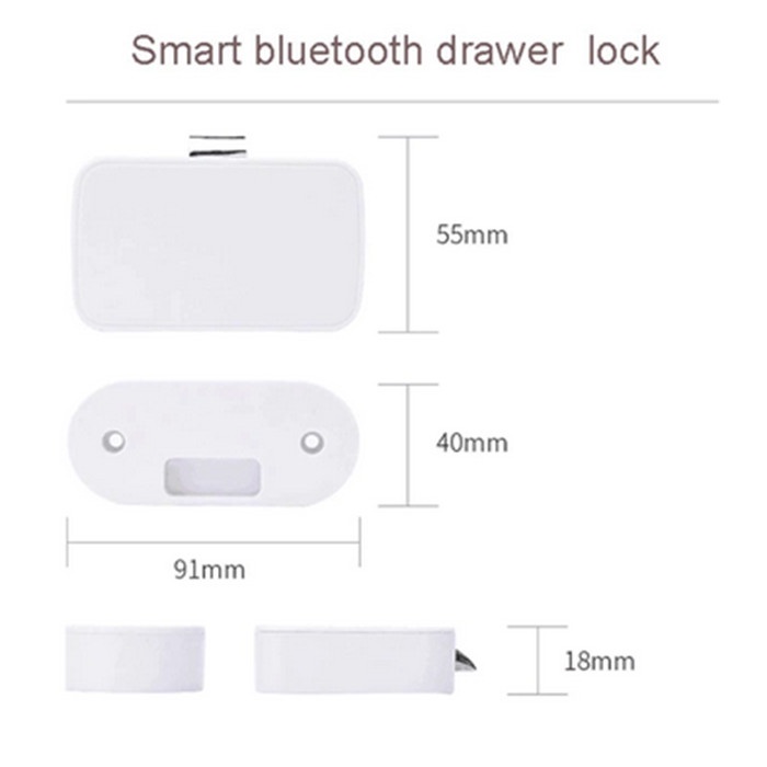 

Smart Drawer Cabinet Lock Keyless Anti-Theft Remote Bluetooth - TUYA