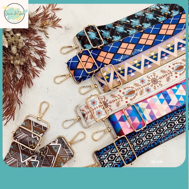 TAS TERBARU / HEIKO - best seller strap motif tali panjang tali tas tali selempang - TALI LONG STRAP