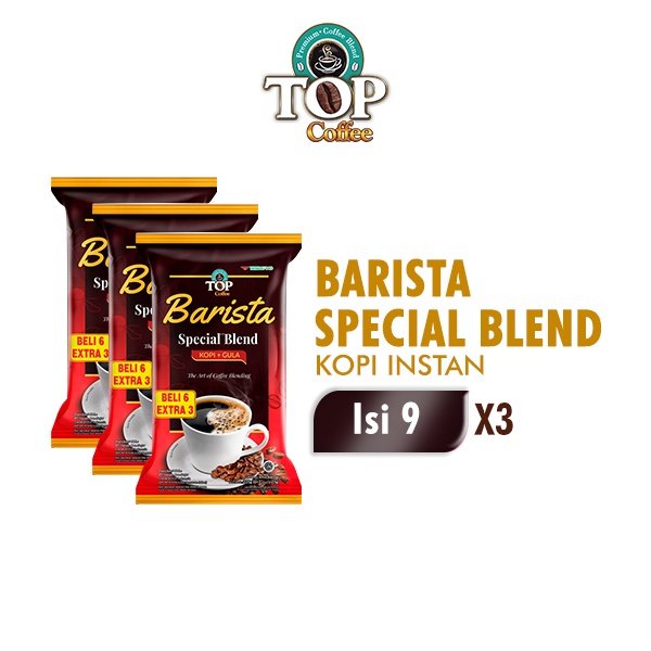 

Top Coffee Kopi Barista Special Blend Pack 25 gr isi 6 + 3 pcs x3